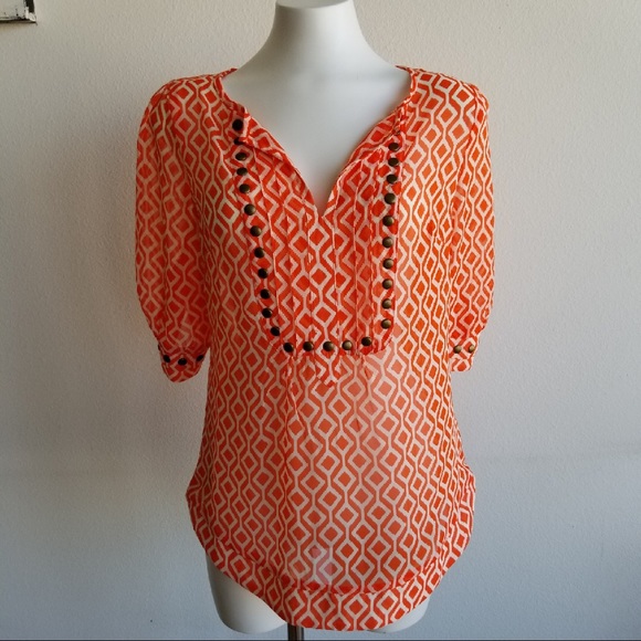 41 Hawthorn Tops - 41 hawthorn | stitch fix | tunic top | orange | S